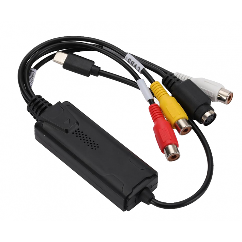 Type-C Video Capture Card S-video og RCA composite video input og USB output