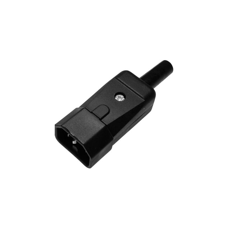 C14 IEC apparat han stik til kabel. 10A