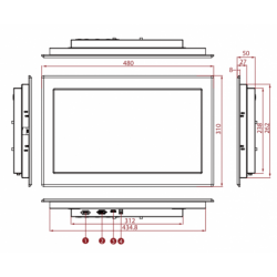 18,5" IP65-skærm med høj lysstyrke - MON18.5-1000NITS Oversigt