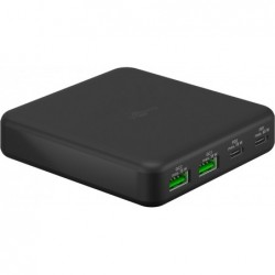 USB-C™ PD GaN Multiport Desktop Charger (65 W) black 2x USB-C, 2x USB-A ports
