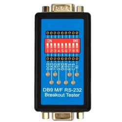 RS232 LED/diode tester med BREAK out boks til DCD, RXD, TXD, DTR, DSR, RTS, CTS, RI