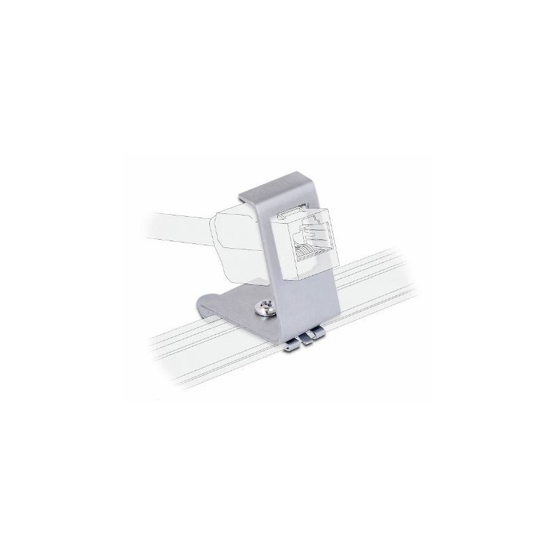 RJ45 DIN adapter til 1xRJ45 Keystone module metal