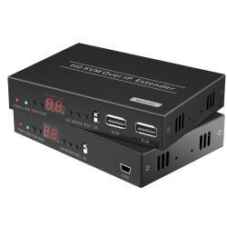 HDMI KVM forlænger, Extender, HD, 150 meter over RJ45 kabel eller over TCP/IP, USB HID