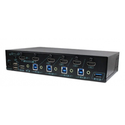 4 port 4K HDMI KVM matrix med 2 x USB 3.2 og 4 x USB 2 (HID) med USB Roaming. PIP.