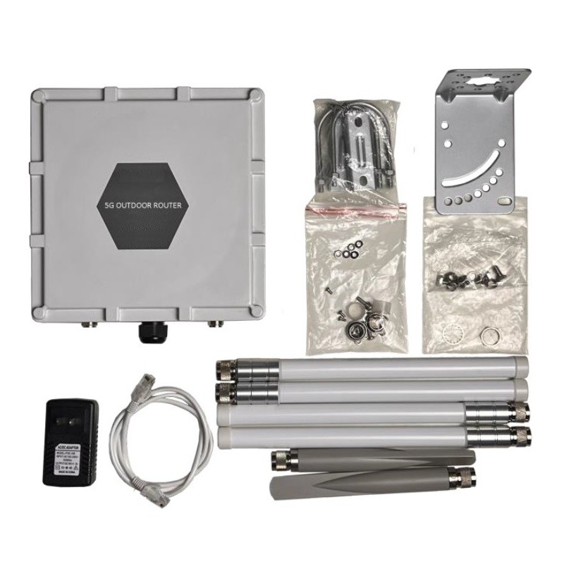 Højhastigheds-udendørs 5G-router med Wi-Fi og passiv PoE - IP67-klassificeret