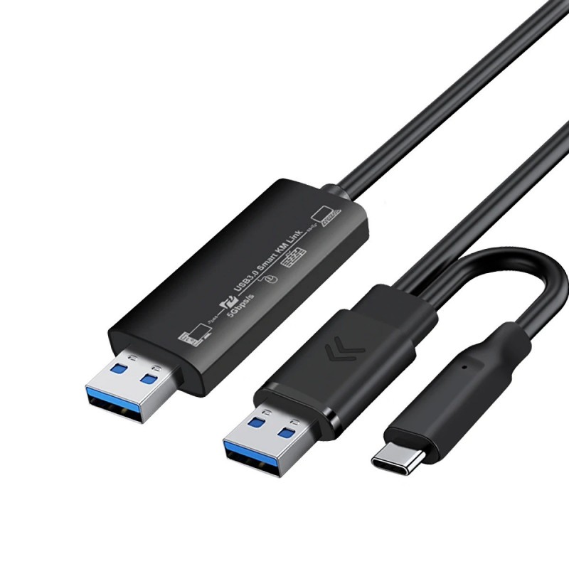 USB 3.0 PC Link Cable - PC to PC - Mouse, Keyboard, File Transfer, Copying