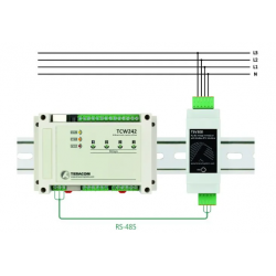 AC / DC voltage meter 0-264VAC, 0-370VDC with MODBUS RTU (RS485), +/-0.5%, 24 bit