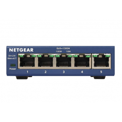 5-Port Gigabit Ethernet-switch - 10 Gbps båndbredde og QoS-understøttelse