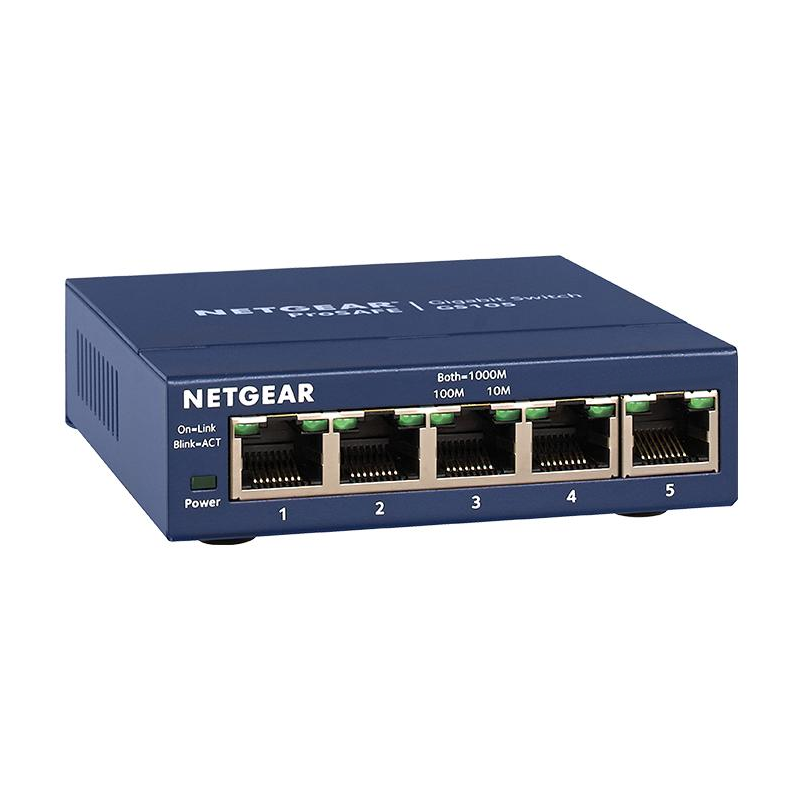 5-Port Gigabit Ethernet-switch - 10 Gbps båndbredde og QoS-understøttelse