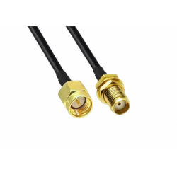 SMA male to SMA female, 50 ohm, GSM / LTE antenna black, 20cm
