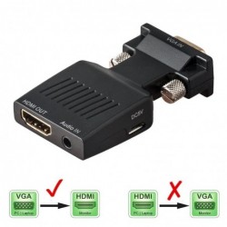 VGA til HDMI konverter med lyd