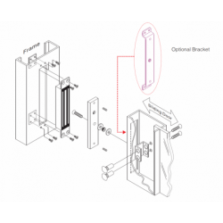 Kraftig 12VDC elektronisk dørmagnet - 136 kg holdekraft