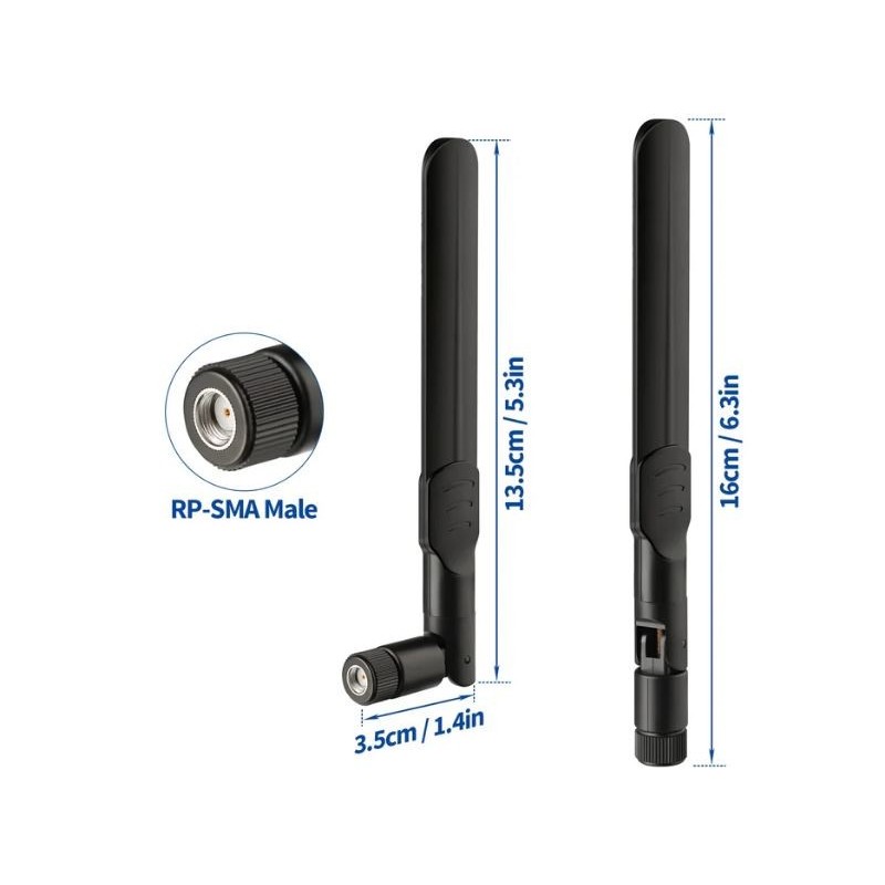 RP-SMA antenne, 8dBi Wifi, Kabel IPX IPEX U.FL MHF4 , M.2 NGFF , Intel AX200NGW 8265AC 8265NGW 7265AC 9560AC M.2 NGFF