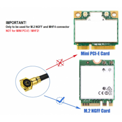 RP-SMA antenne, 8dBi Wifi, Kabel IPX IPEX U.FL MHF4 , M.2 NGFF , Intel AX200NGW 8265AC 8265NGW 7265AC 9560AC M.2 NGFF