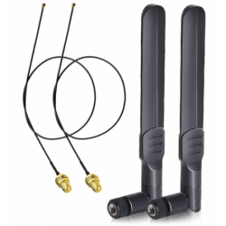 RP-SMA antenne, 8dBi Wifi, Kabel IPX IPEX U.FL MHF4 , M.2 NGFF , Intel AX200NGW 8265AC 8265NGW 7265AC 9560AC M.2 NGFF