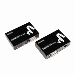 DVI forlænger, Booster, KVM, USB, tastatur, mus, Over Cat.6 kabel