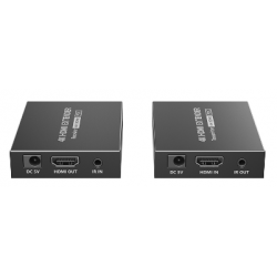 4K30 HDMI Extender, 0 billedforsinkelse, 4K30 40meter, 1080p 70 meter, POC, Cat6a/7