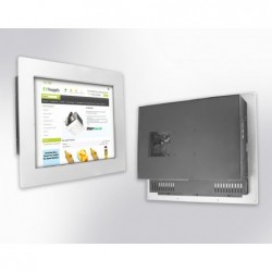 17" TFT-skærm, Vesa, Win 2000 touch, XP, VR-knap, Antivandal, læsbar i sollys, 24Vdc, 48Vdc, Lys/bevægelse