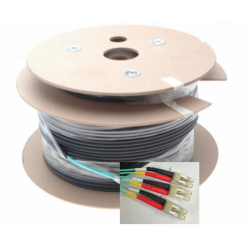 6 Core Armeret fiberkabel, Multi Mode, LC-LC, 130m, 50/125my, OM4