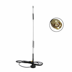12 dBi Omni LTE-antenne med magnetisk base og ledforbindelser, SMA han.