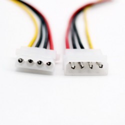 50 cm/1.5ft IDE 4-pin Molex Power han til IDE 4-pin Molex hunstik forlænger adapter stikkabel