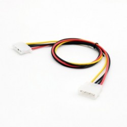 50 cm/1.5ft IDE 4-pin Molex Power han til IDE 4-pin Molex hunstik forlænger adapter stikkabel