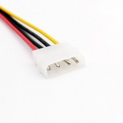 50 cm/1.5ft IDE 4-pin Molex Power han til IDE 4-pin Molex hunstik forlænger adapter stikkabel