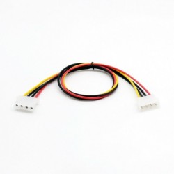 50 cm/1.5ft IDE 4-pin Molex Power han til IDE 4-pin Molex hunstik forlænger adapter stikkabel