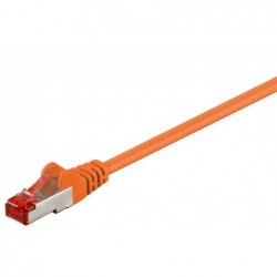 Cat.6 S/FTP Network Cable - Shielded RJ45, Orange, 3 meter