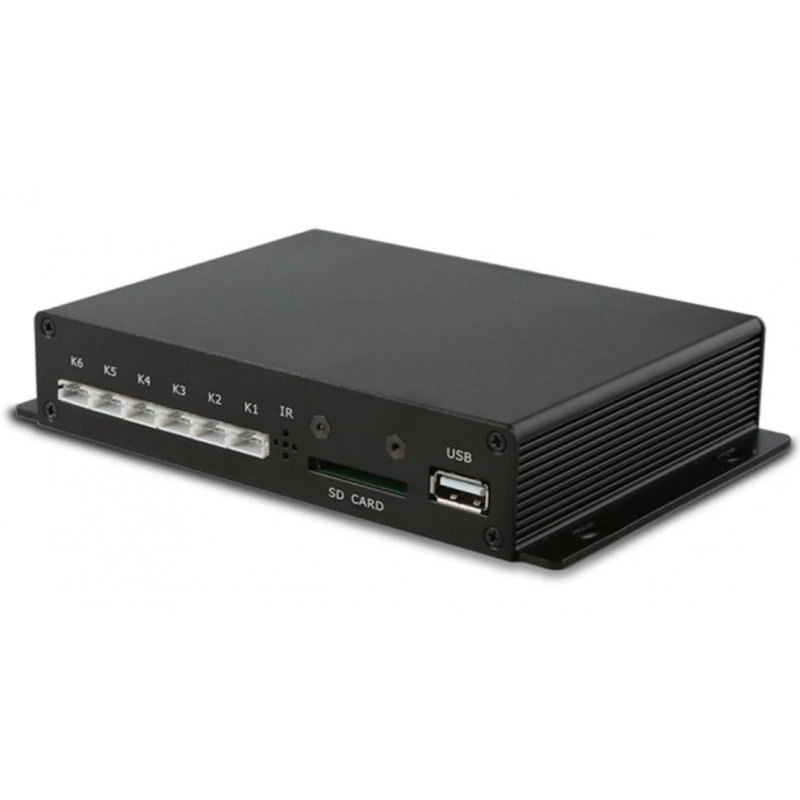 4K medieafspiller med HDMI og 6 trykknap-indgange