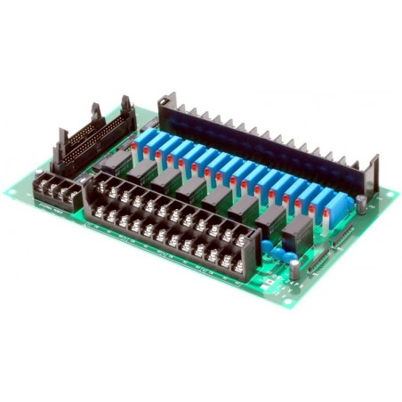 Terminal kort med 24 x power relæ, 8 skifte og 16 slutte relæudgange - DANBIT