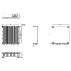 IP67 blæserløs boks-pc, formfaktor til Mini-ITX MB med IP67 kabler, med M12 stik