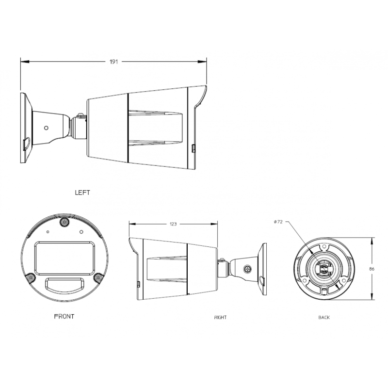 Højtydende LPR-kamera | 1080P PoE | IP67 | Enkeltstående database