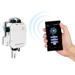 Miljøovervågningsstation til industrielle og udendørs installationer. CO2, partikler, temperatur, luftfugtighed.