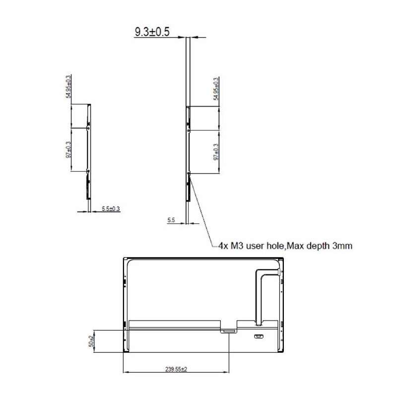 15,6 TFT-skærm med høj lysstyrke LCD-skærm - 1200 nits, 1920x1080 opløsning