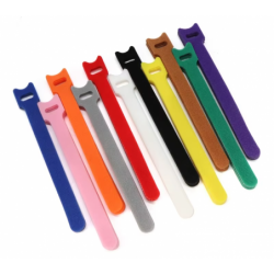 Velcro cable strips, cable ties, hook and loop tape, 12 x 150 mm, White