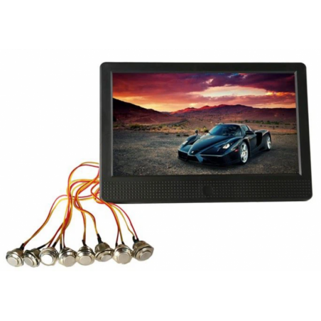 Stand Alone 10.1 LCD-medieafspiller med trykknapper og USB/SD