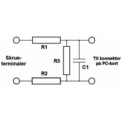 Terminalkort med 34 polet IDC han stik inkl kabel - DANBIT