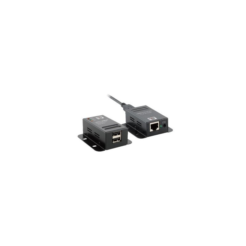 2Port USB2.0, extender, 50 meters, LAN, POC,