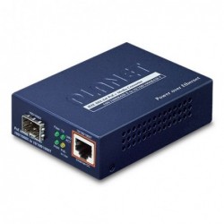 Mediekonverter RJ45 til Fiber, RJ45 10/100/1000Mbit, SFP modul 100/1000Mbit, PoE+