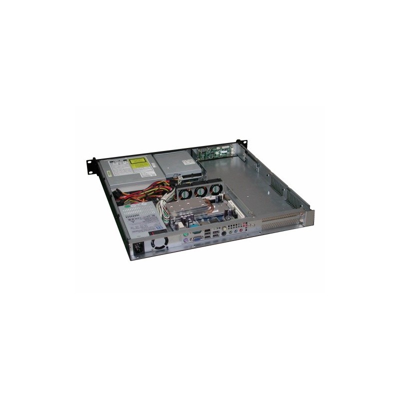 1U Unit ATX kabinet, 19 Rackmonteret server kabinet til Mini-ITX | Kraftig stål, sort