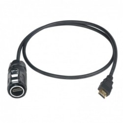 IP67 waterproof HDMI 2.0 connector with 5m cable for panels
