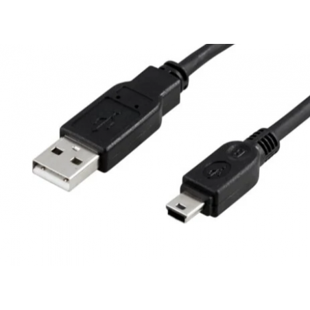 USB 2.0 cable, A male – mini B male, 2m, black