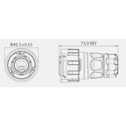 Vandtæt RJ45 stik til patchkabel. IP67. Med bajonetlås. Lynkobling