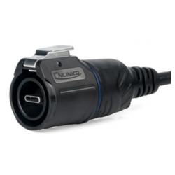 Vandtæt USB-C stik med snaplås. Passer til STIK-USBC-WAT-CH-KL