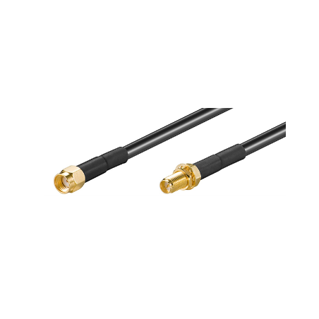 RSMA han til RSMA hun coax kabel, sort, 5 m