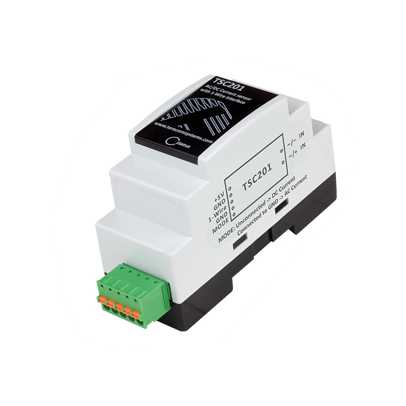 1-wire AC/DC current meter 0.1 - 10Amp, galvanically isolated, DIN mounting