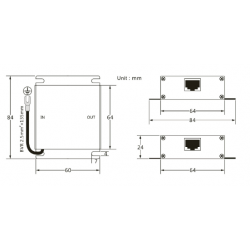 RJ45 Surge protector, overspændingsbeskyttelse - IKKE PoE, Gigabit
