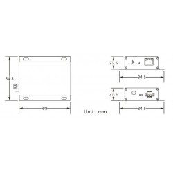 Long Reach Ethernet, VDSL point to point over 2-wire cable, up to 3km