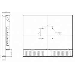 17" Højde Nits 1000, Sollys, Panelmontering, Åben ramme, Marinebrug, Optical bonding